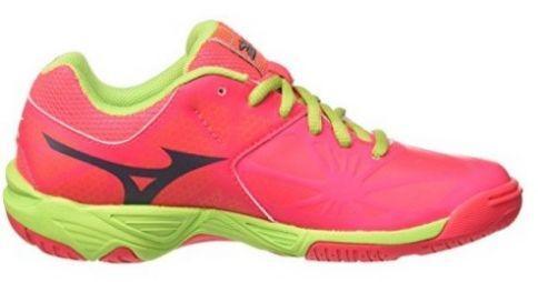 Детские теннисные кроссовки Mizuno Exceed Star Junior CC ГРУНТ Pink/Periscope/Green