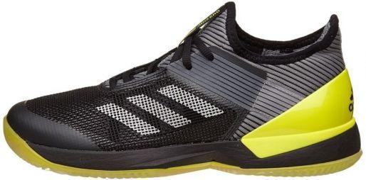 Тенісні кросівки жіночі Adidas Adizero Ubersonic 3 W ГРУНТ core black/night metallic/bright yellow Тенісні кросівки жіночі Adidas Adizero Ubersonic 3 W ГРУНТ core black/night metallic/bright yellow