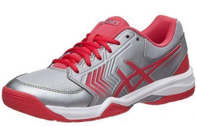 Теннисные кроссовки женские Asics Gel-Dedicate 5 ГРУНТ silver/rouge red/white Теннисные кроссовки женские Asics Gel-Dedicate 5 ГРУНТ silver/rouge red/white
