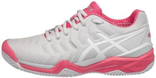Теннисные кроссовки женские Asics Gel-Resolution 7 ГРУНТ glacier grey/white/rouge red Теннисные кроссовки женские Asics Gel-Resolution 7 ГРУНТ glacier grey/white/rouge red