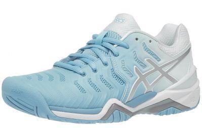 Теннисные кроссовки женские Asics Gel-Resolution 7 Blue/Silver/White Теннисные кроссовки женские Asics Gel-Resolution 7 Blue/Silver/White