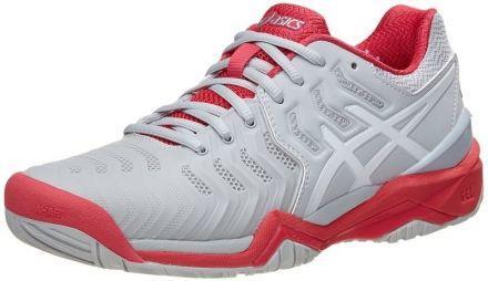 Теннисные кроссовки женские Asics Gel-Resolution 7 glacier grey/white/rouge red Теннисные кроссовки женские Asics Gel-Resolution 7 glacier grey/white/rouge red