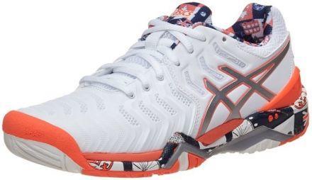 Теннисные кроссовки женские Asics Gel-Resolution 7 L.E. London white/silver/flash coral Теннисные кроссовки женские Asics Gel-Resolution 7 L.E. London white/silver/flash coral