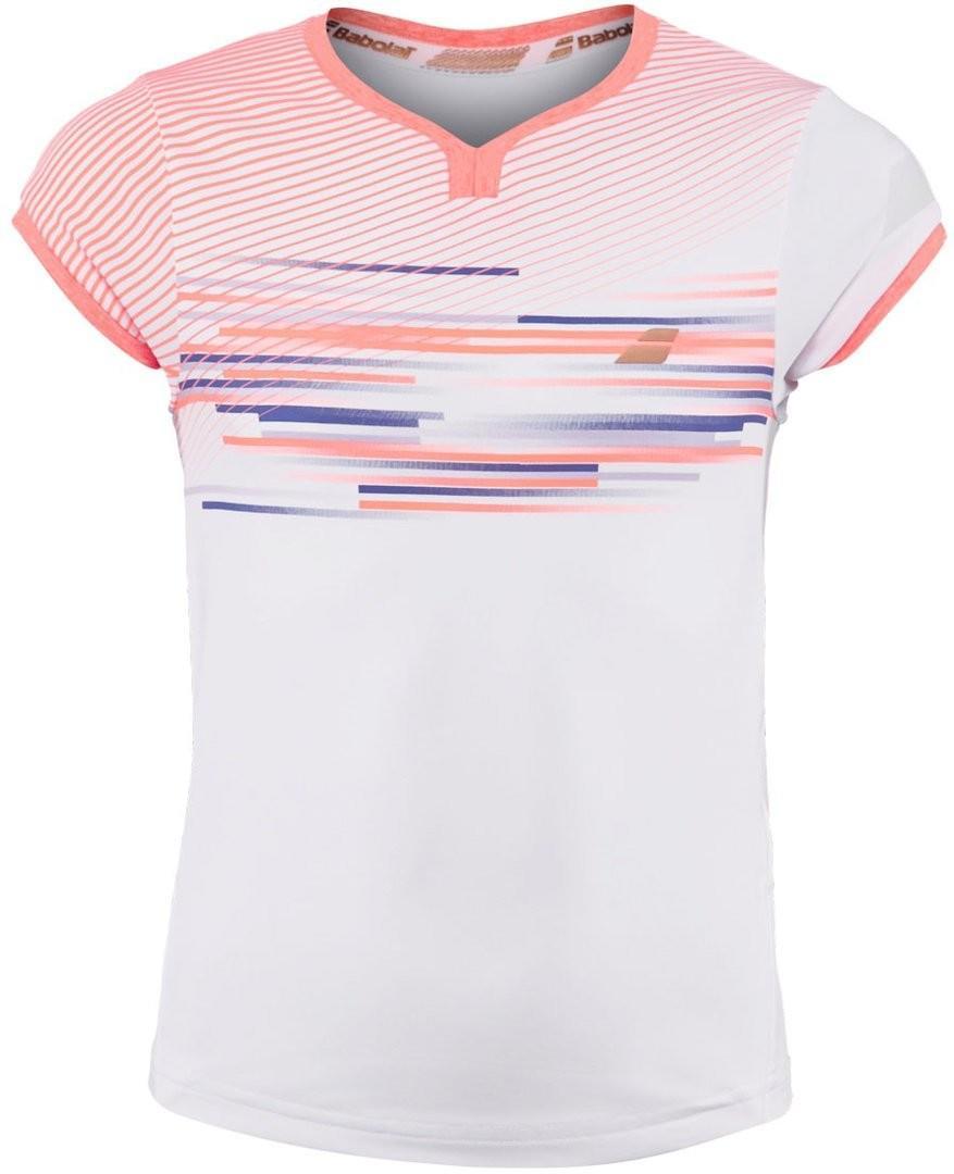 Теннисная футболка детская Babolat Performance Cap Sleeves Top Girl white
