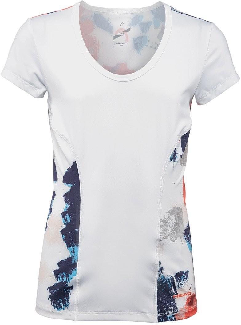Теннисная футболка детская Head Vision Graphic Shirt G white