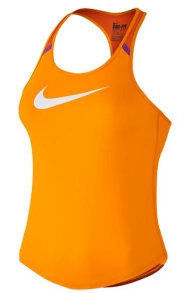 Теннисная майка детская Nike Flow Tank YTH Vivid Orange/Safety Orange & White