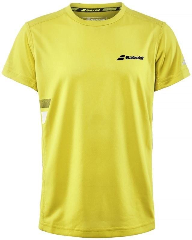 Теннисная футболка детская Babolat Core Flag Club Tee Boy aero yellow