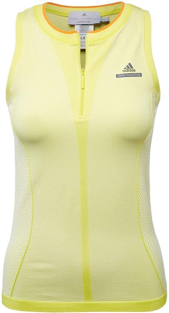 Теннисная майка женская Adidas by Stella McCartney Barricade Tank bright yellow/white
