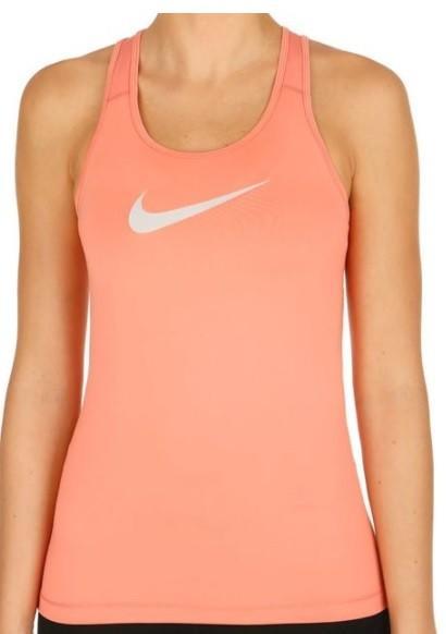 Теннисная майка женская Nike Pro Cool Tank sunset tint/white