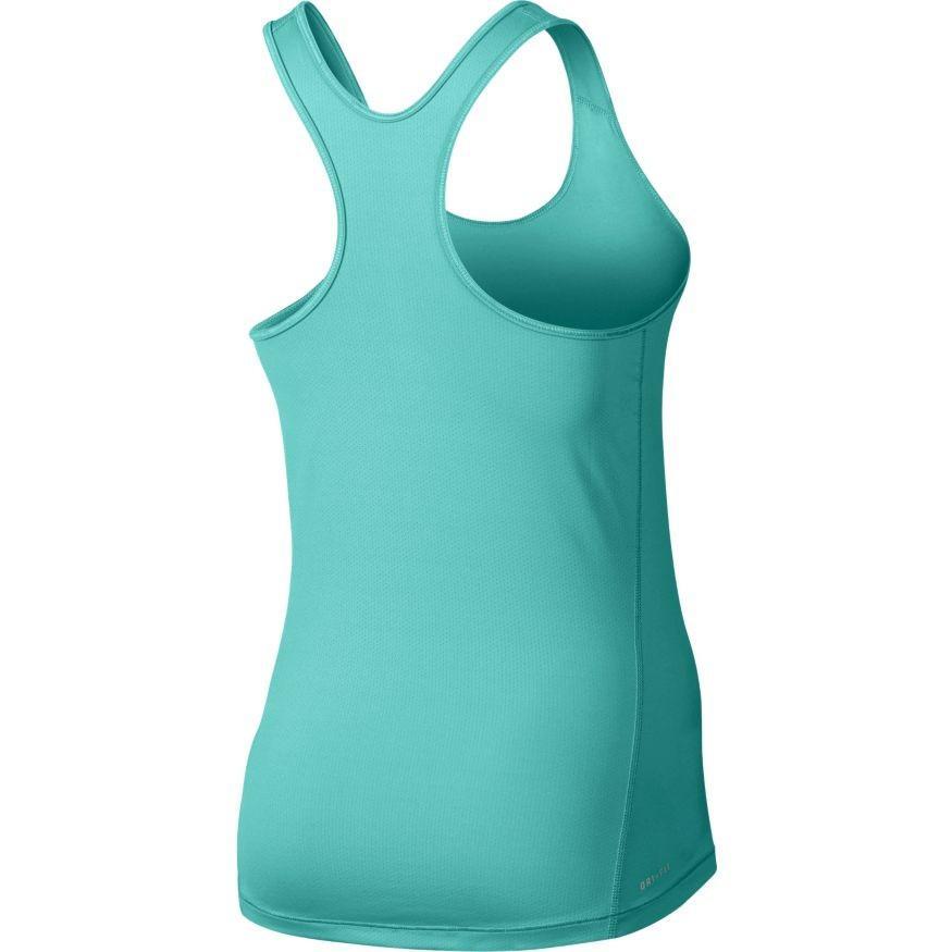 Теннисная майка женская Nike Pro Tank turquoise/white