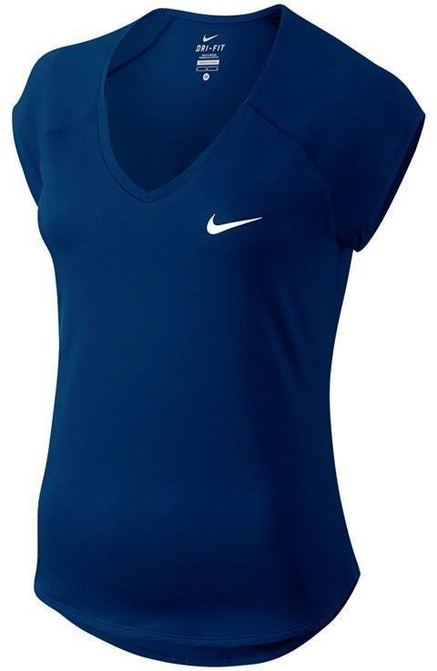 Теннисная футболка женская Nike Court W Pure Top blue jay/white