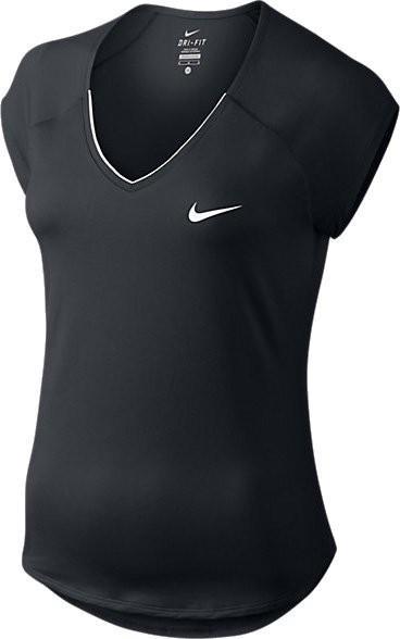 Теннисная футболка женская Nike Pure Top black/white