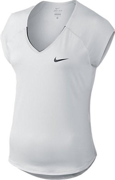 Теннисная футболка женская Nike Pure Top white/black