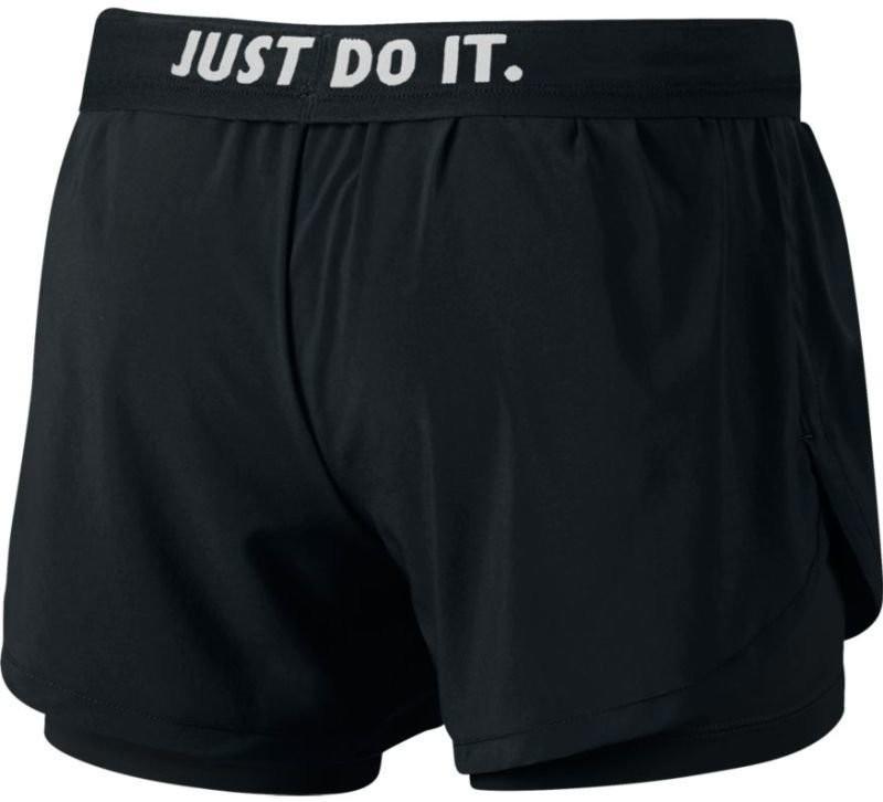Теннисные шорты женские Nike Flex Short 2in1 black/black/white