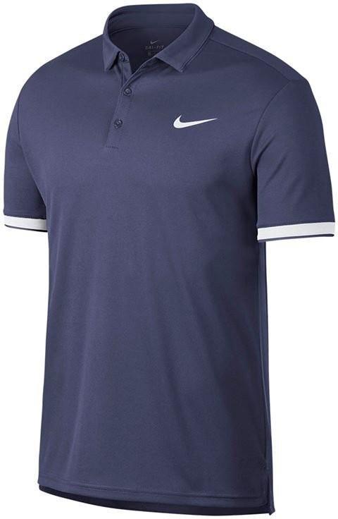 Теннисная футболка мужская Nike Court Dry Polo Team blue recall поло
