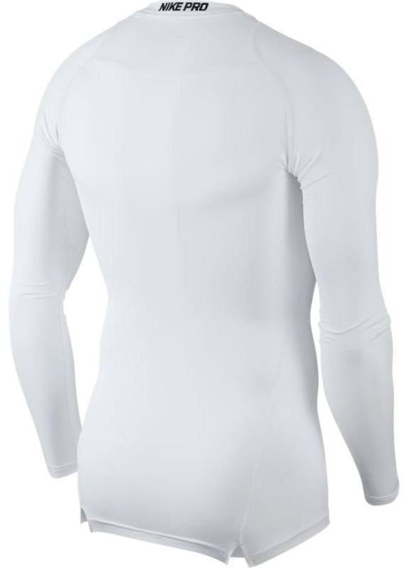 Тенісна футболка чоловіча Nike Pro LS Comp Top white/black/black термофутболка