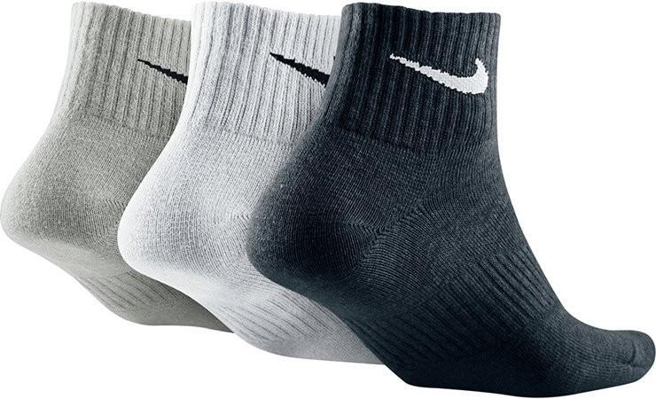 Nike Performance Cotton Lightweight Quarter 3-pack/grey heather/white/black