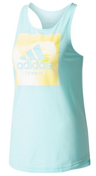 Теннисная майка женская Adidas Graphic Tennis Tank energy aqua/bright yellow