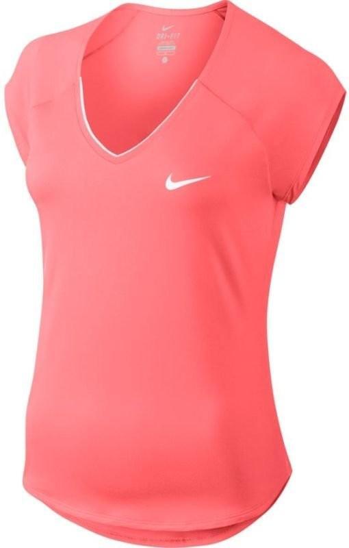 Теннисная футболка женская Nike Court W pure Top lava glow