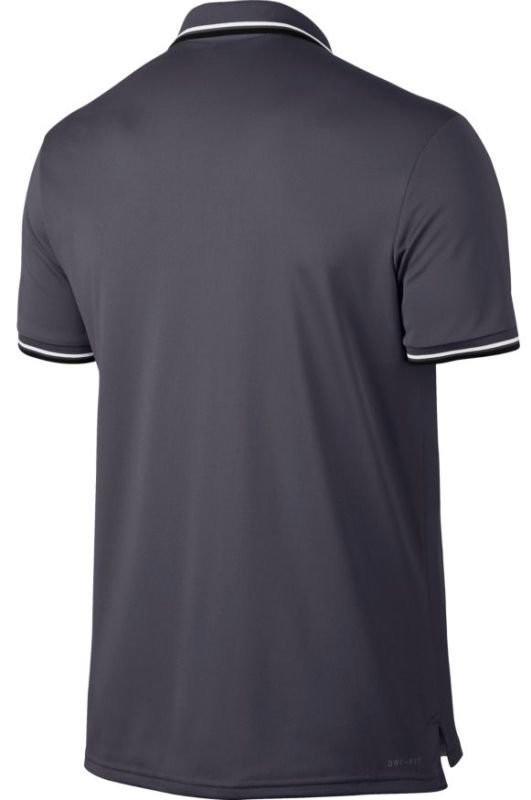 Теннисная футболка мужская Nike Court Dry Polo Solid PQ gridiron/black