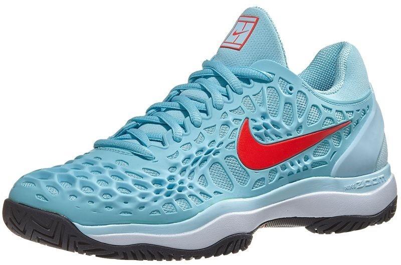 Теннисные кроссовки женские Nike WMNS Air Zoom Cage 3 HC still blue/bright crimson