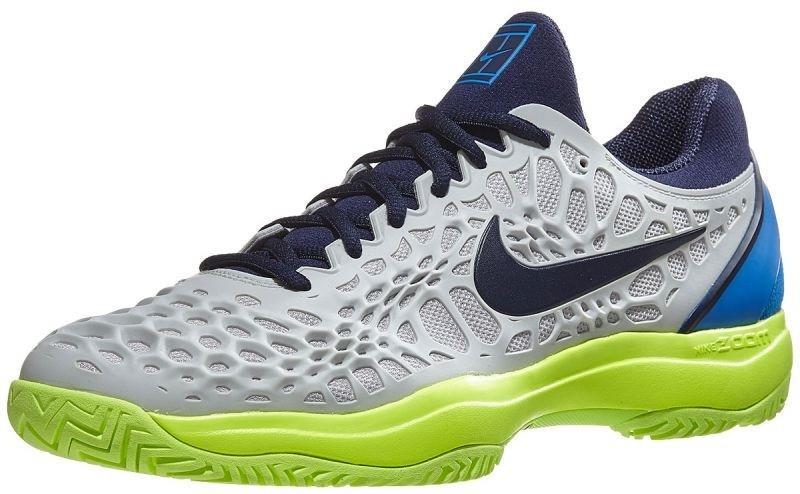 Детские теннисные кроссовки Nike Air Zoom Cage 3 HC JR vast grey/blackened blue