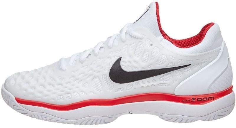 Детские теннисные кроссовки Nike Air Zoom Cage 3 white/black/university red
