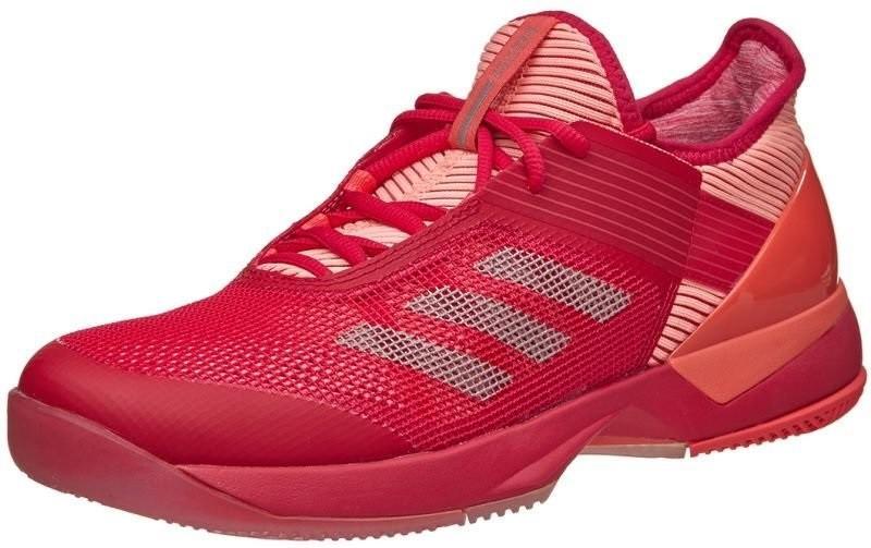 Теннисные кроссовки женские Adidas Adizero Ubersonic 3 W energy pink/vapour grey metalic/easy coral