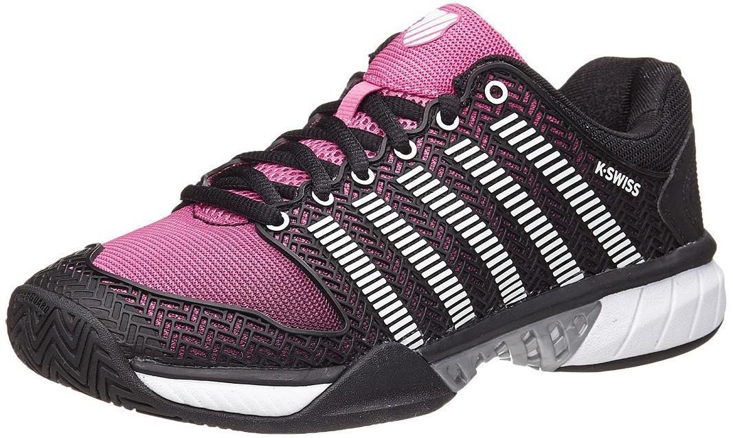 Теннисные кроссовки женские K-Swiss Hypercourt Express ГРУНТ black/shocking pink
