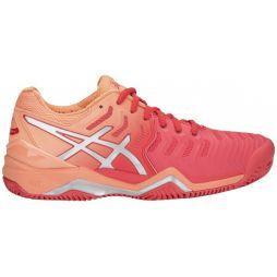 Теннисные кроссовки женские Asics Gel-Resolution 7 ГРУНТ red alert/silver Теннисные кроссовки женские Asics Gel-Resolution 7 ГРУНТ red alert/silver