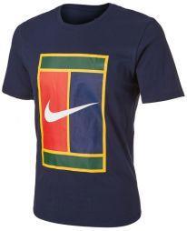 Тенісна футболка чоловіча Nike Court Logo Cotton Tee obsidian