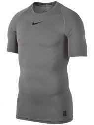 Термофутболка чоловіча Nike Pro Top SS Comp carbon heather/black