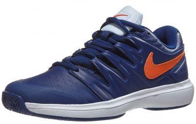 Тенісні кросівки чоловічі Nike Air Zoom Prestige Leather HC blue void/orange blaze/white Тенісні кросівки чоловічі Nike Air Zoom Prestige Leather HC blue void/orange blaze/white