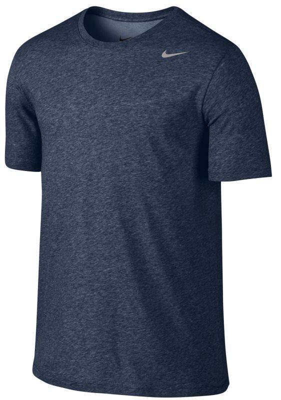 Теннисная футболка мужская Nike Dri-Fit SS Version 2.0 Tee obsidian heather/obsidian heather/matte s