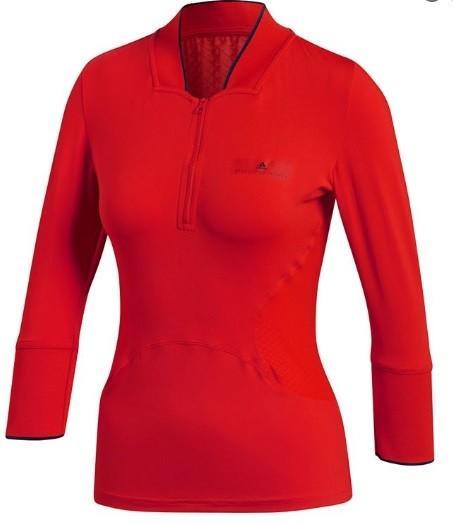 Теннисная футболка женская Adidas by Stella McCartney Barricade Tee 3/4 red