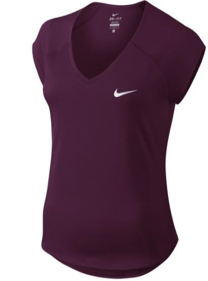 Теннисная футболка женская Nike Court Pure Top purple/white