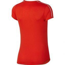 Теннисная футболка женская Nike Court Dry Top habanero red/white