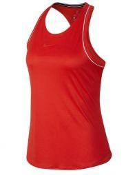 Теннисная майка женская Nike Court Dry Tank habanero red/white Теннисная майка женская Nike Court Dry Tank habanero red/white