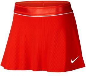 Теннисная юбка женская Nike Court Dry Flounce Skirt habanero red/white Теннисная юбка женская Nike Court Dry Flounce Skirt habanero red/white
