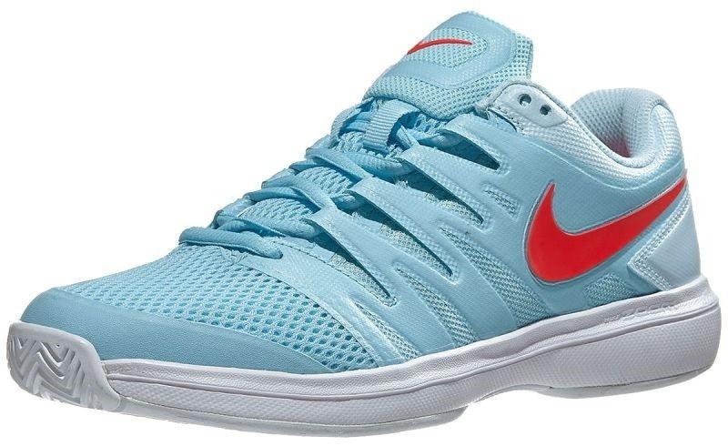 Теннисные кроссовки женские Nike WMNS Air Zoom Prestige still blue/bright crimson/topaz mist