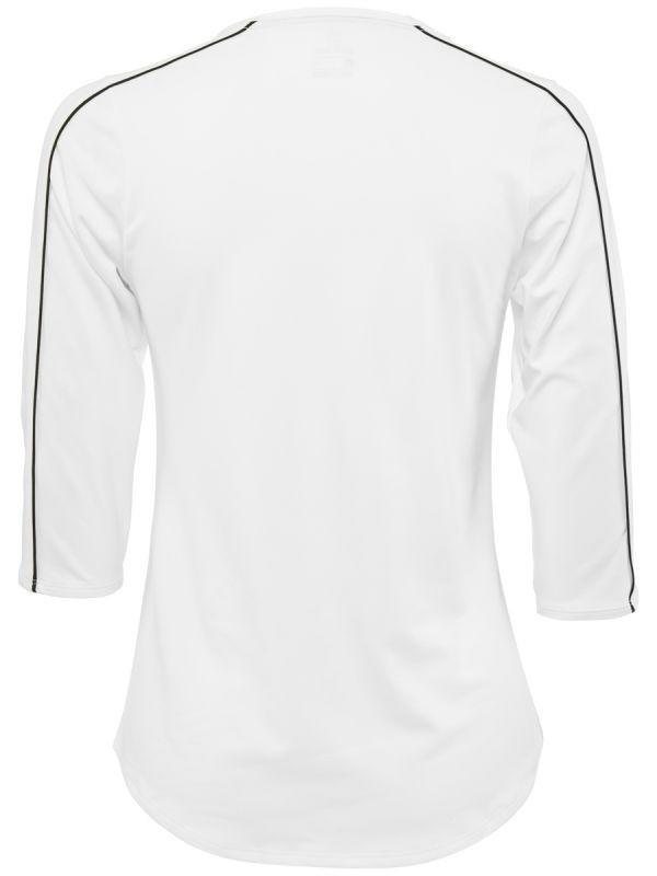 Теннисная футболка женская Nike Court Women 3-4 Sleeve Top white/black