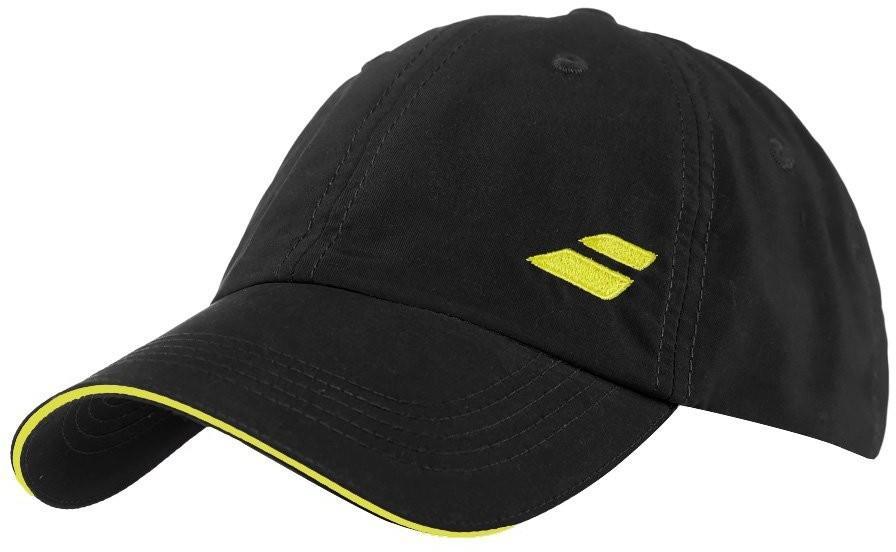 Теннисная кепка Babolat Basic Logo Cap - black/blazing yellow