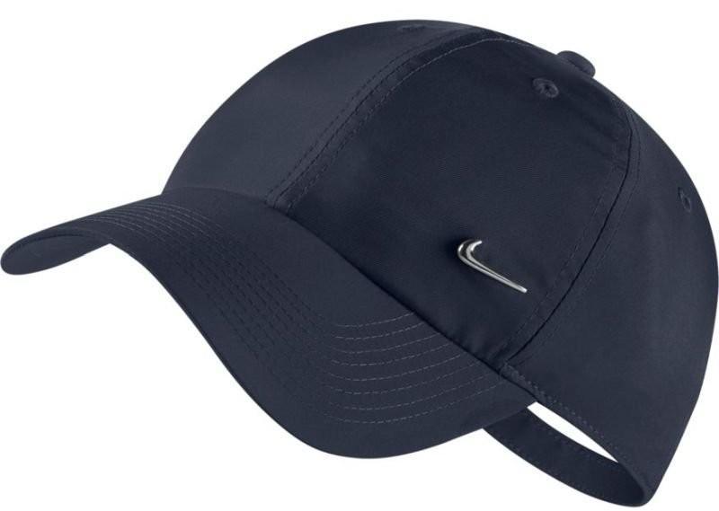 Теннисная кепка Nike H86 Metal Swoosh Cap obisidian/metallic silver