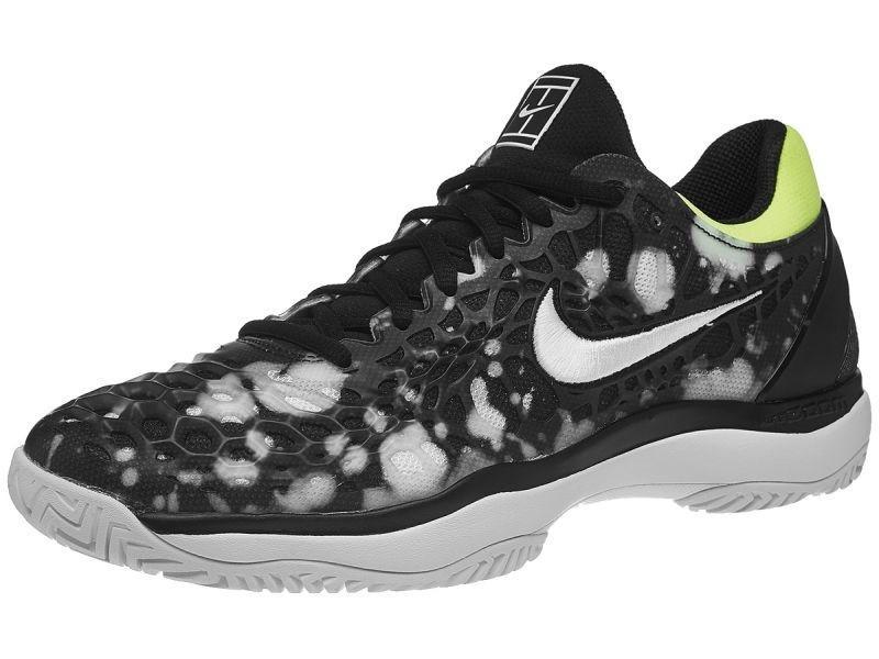 Теннисные кроссовки мужские Nike Air Zoom Cage 3 HC Premium blackwhitevolt glow