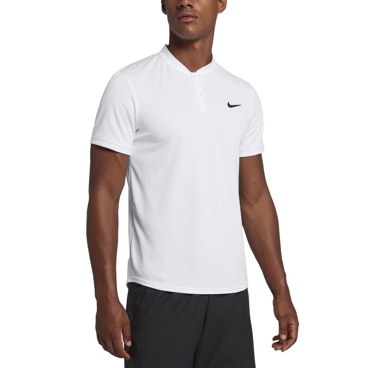 Теннисная футболка мужская Nike Court Dry Blade Polo white/black