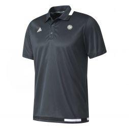 Теннисная футболка мужская adidas Roland Garros Polo night grey/white Теннисная футболка мужская adidas Roland Garros Polo night grey/white