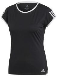 Тенісна футболка жіноча Adidas Club 3 Stripes Tee black