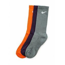 Носки дитячі Nike Performance Cotton Cushioned Crew Junior 3-pack/orange/plum/grey Носки дитячі Nike Performance Cotton Cushioned Crew Junior 3-pack/orange/plum/grey