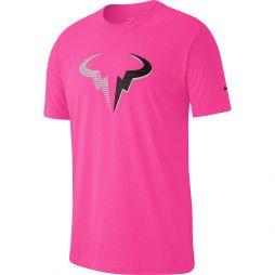 Теннисная футболка мужская Nike Court Dry Rafa Tee laser fuschia