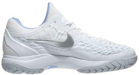 Тенісні кросівки жіночі Nike WMNS Air Zoom Cage 3 HC white/metallic silver/blue Тенісні кросівки жіночі Nike WMNS Air Zoom Cage 3 HC white/metallic silver/blue